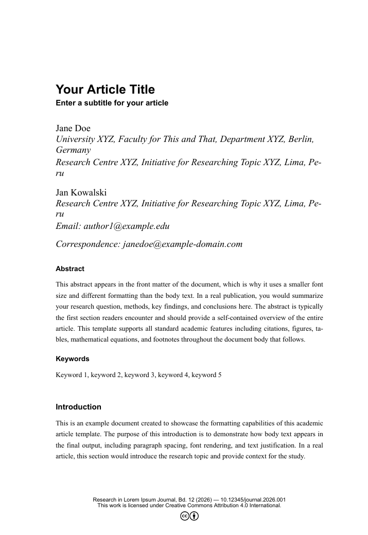Clean Print Article — first page preview